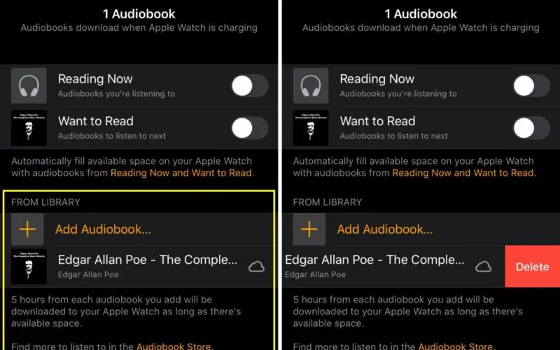 Come fermare il download automatico degli audiolibri su Apple Watch