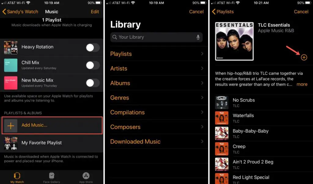 upload music to apple watch