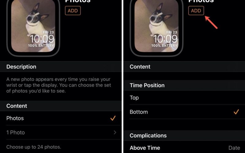Come creare un volto Apple Watch dall'applicazione Foto iPhone