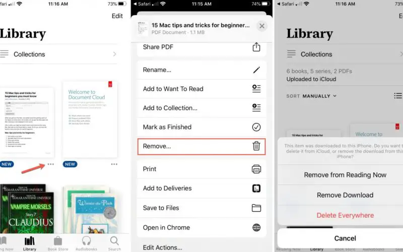 Come salvare, firmare e contrassegnare i PDF con l'applicazione Libri su iOS