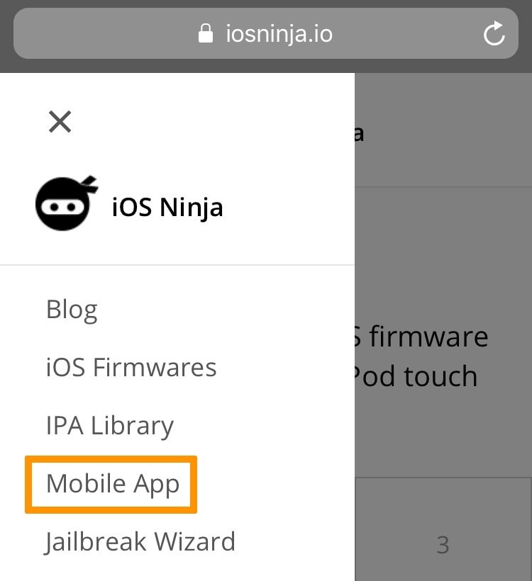 ios ninja opzioni