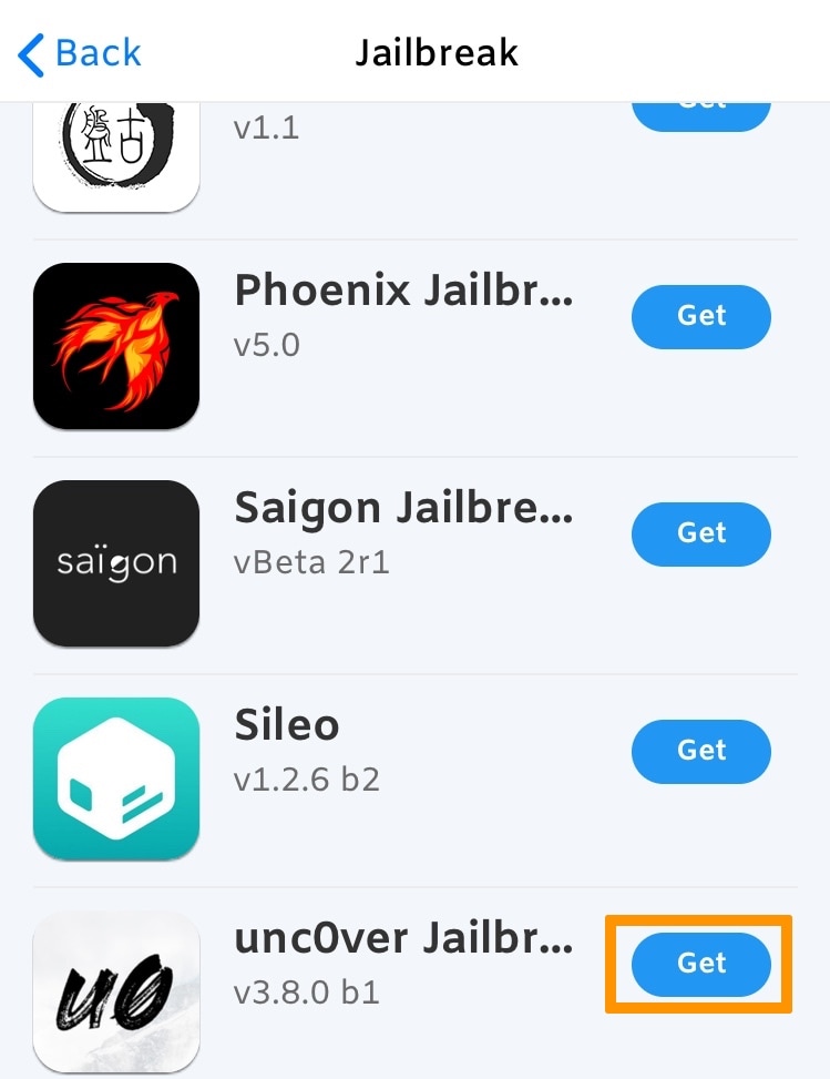 ios ninja pulsante Get