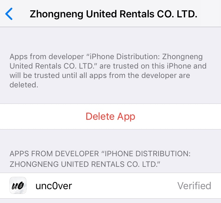 unc0ver jailbreak affidabile