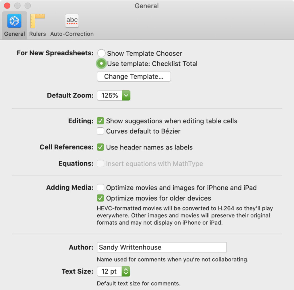 Come impostare un modello predefinito in Pagine, Numeri e Keynote su