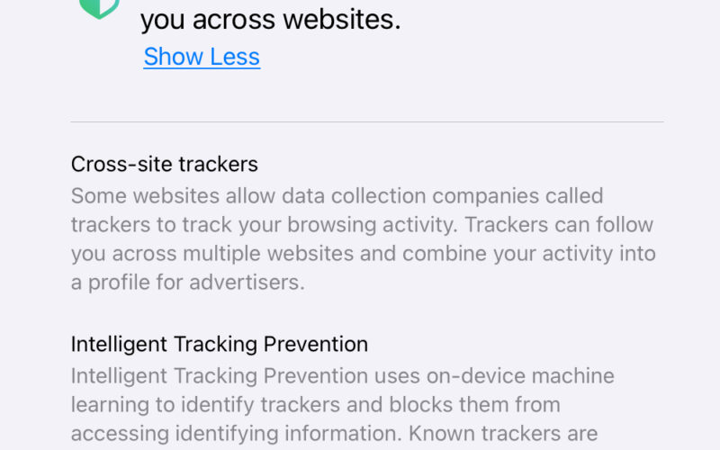 Come visualizzare il rapporto sulla privacy del sito web in Safari
