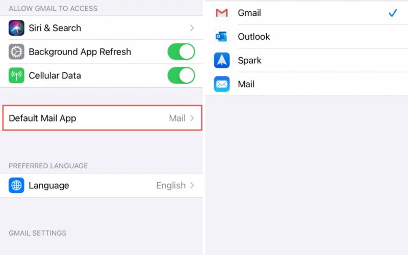 Come impostare un'applicazione e-mail predefinita diversa da Mail su iPhone e iPad