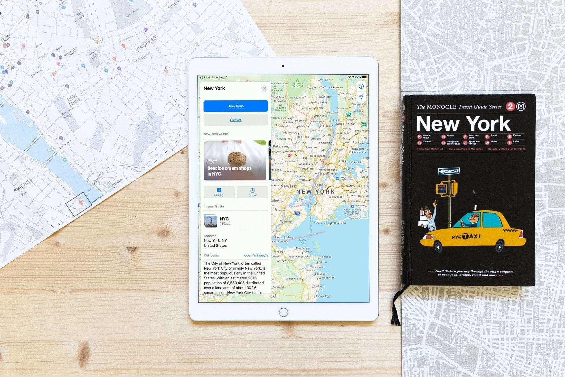 Visualizza le mappe delle guide a cura di New York per iPad