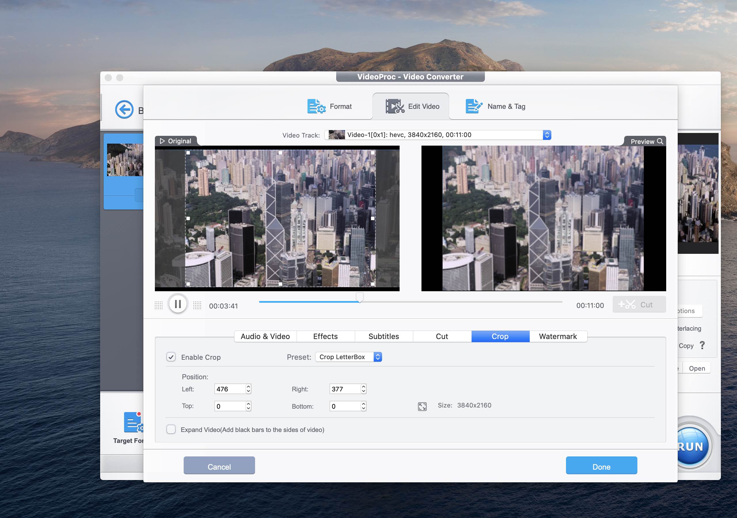 videproc 4K video di grandi dimensioni - accelerazione GPU completa