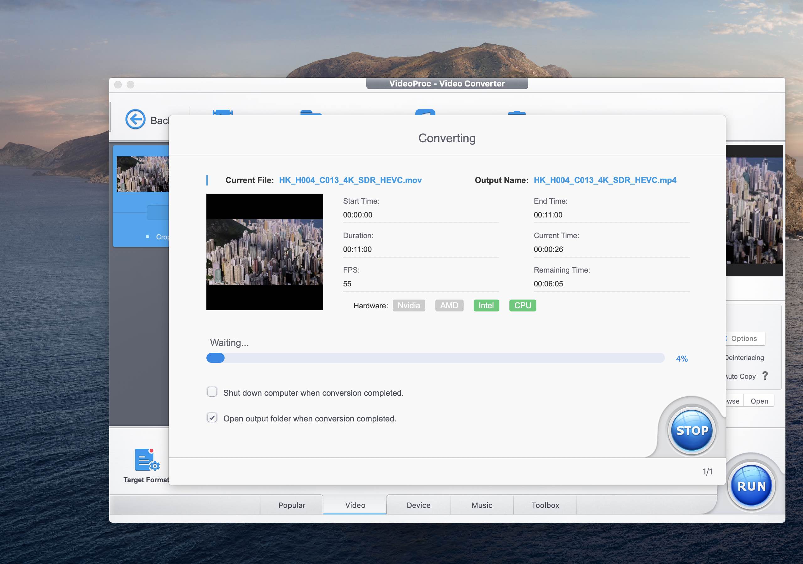 videproc 4K video di grandi dimensioni - accelerazione GPU completa