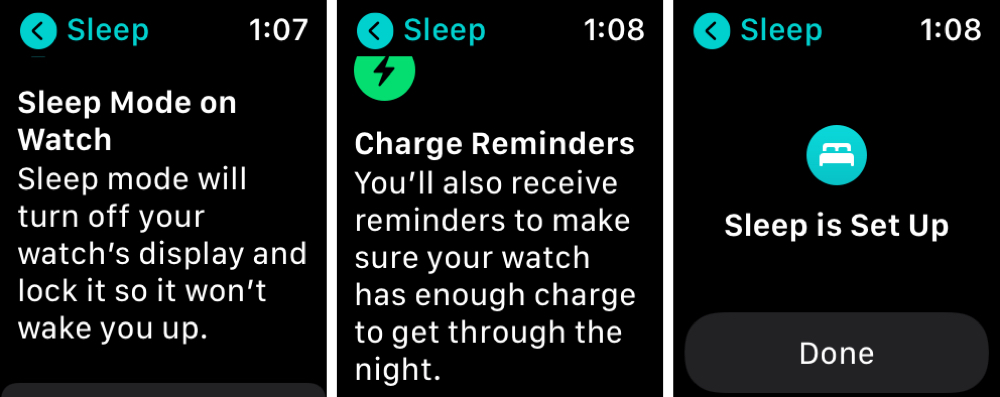 Configurazione del sonno su Apple Watch