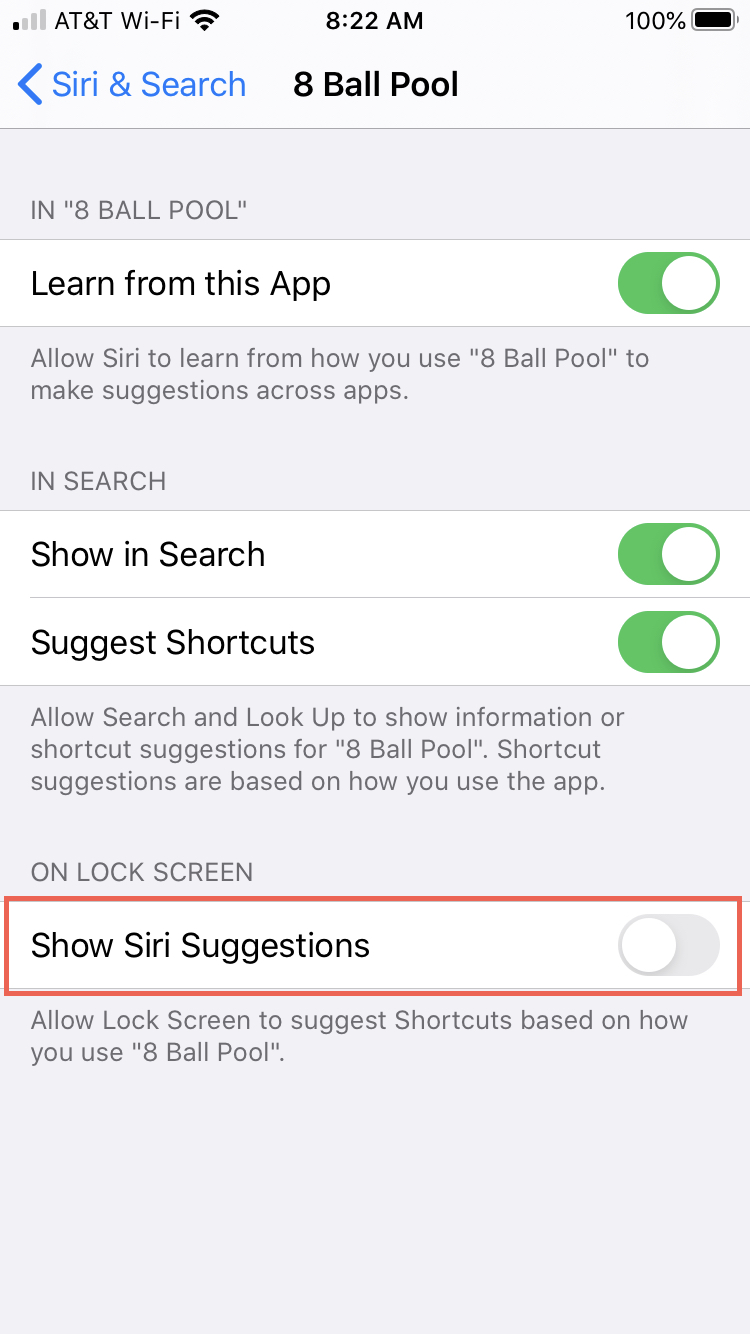 Mostra suggerimenti Siri sulla schermata di blocco su iPhone disabilitato