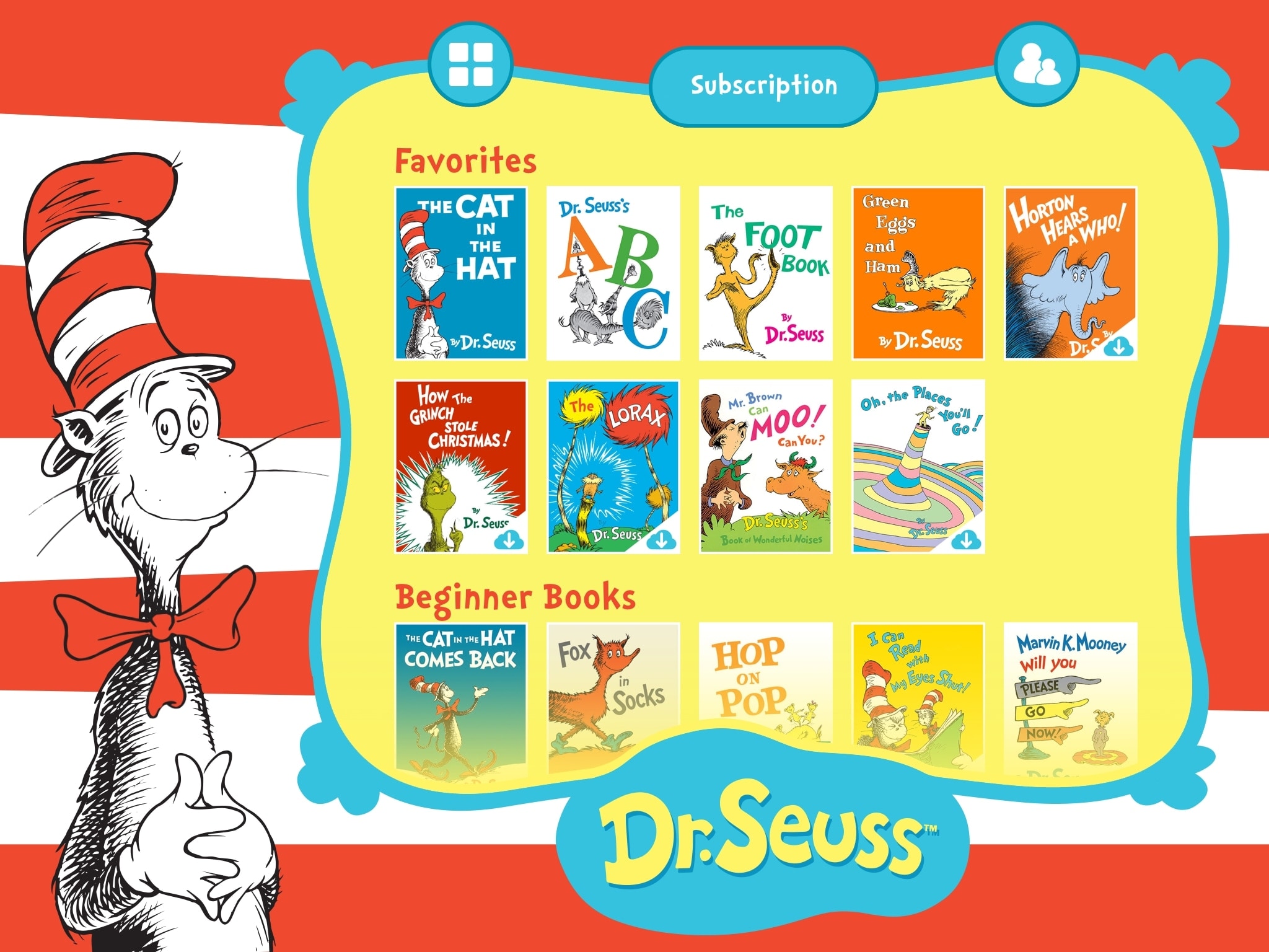 Dr Seuss Treasury Kids Books App iPad