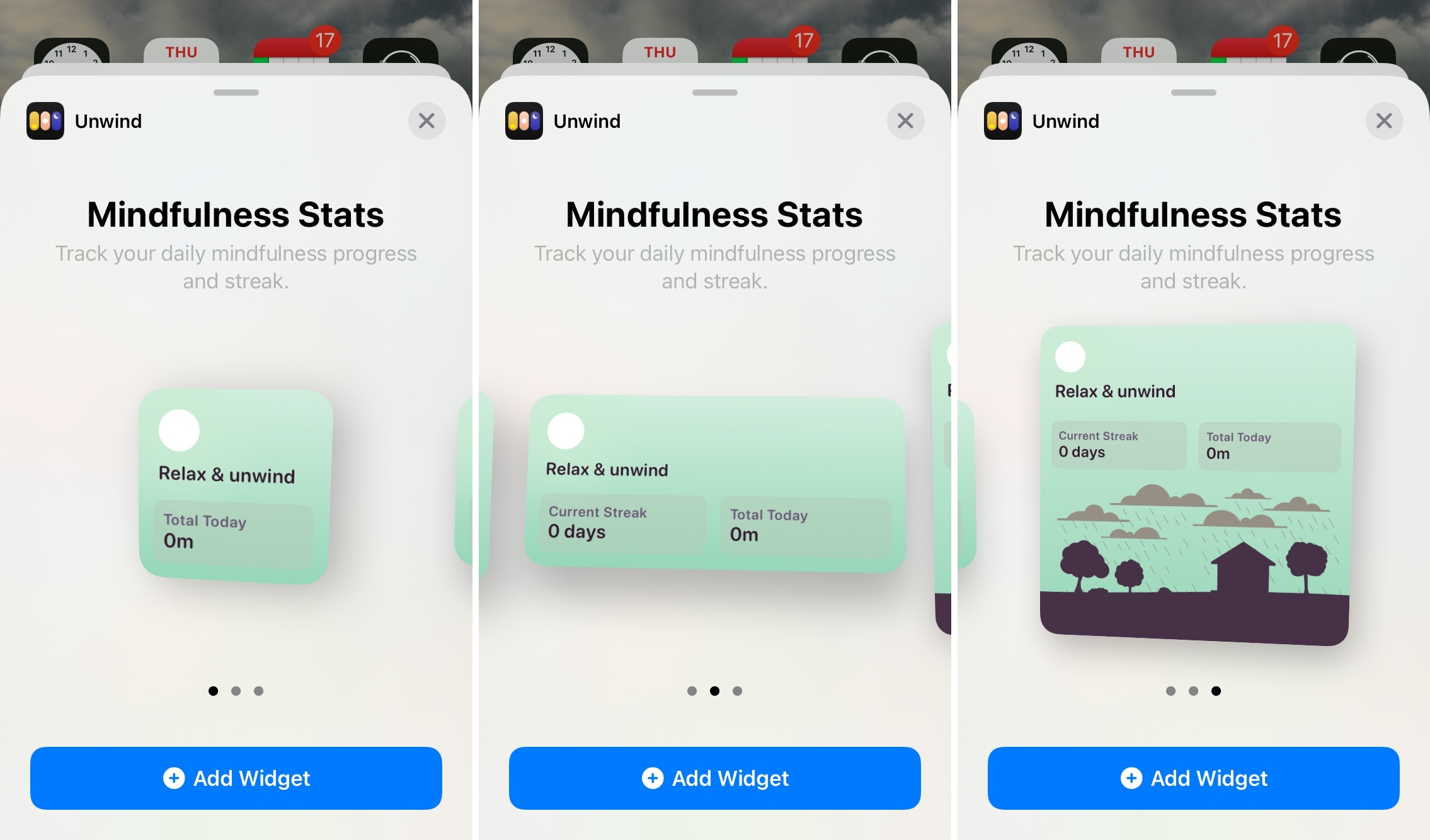 Svolgi i widget della schermata iniziale per iPhone