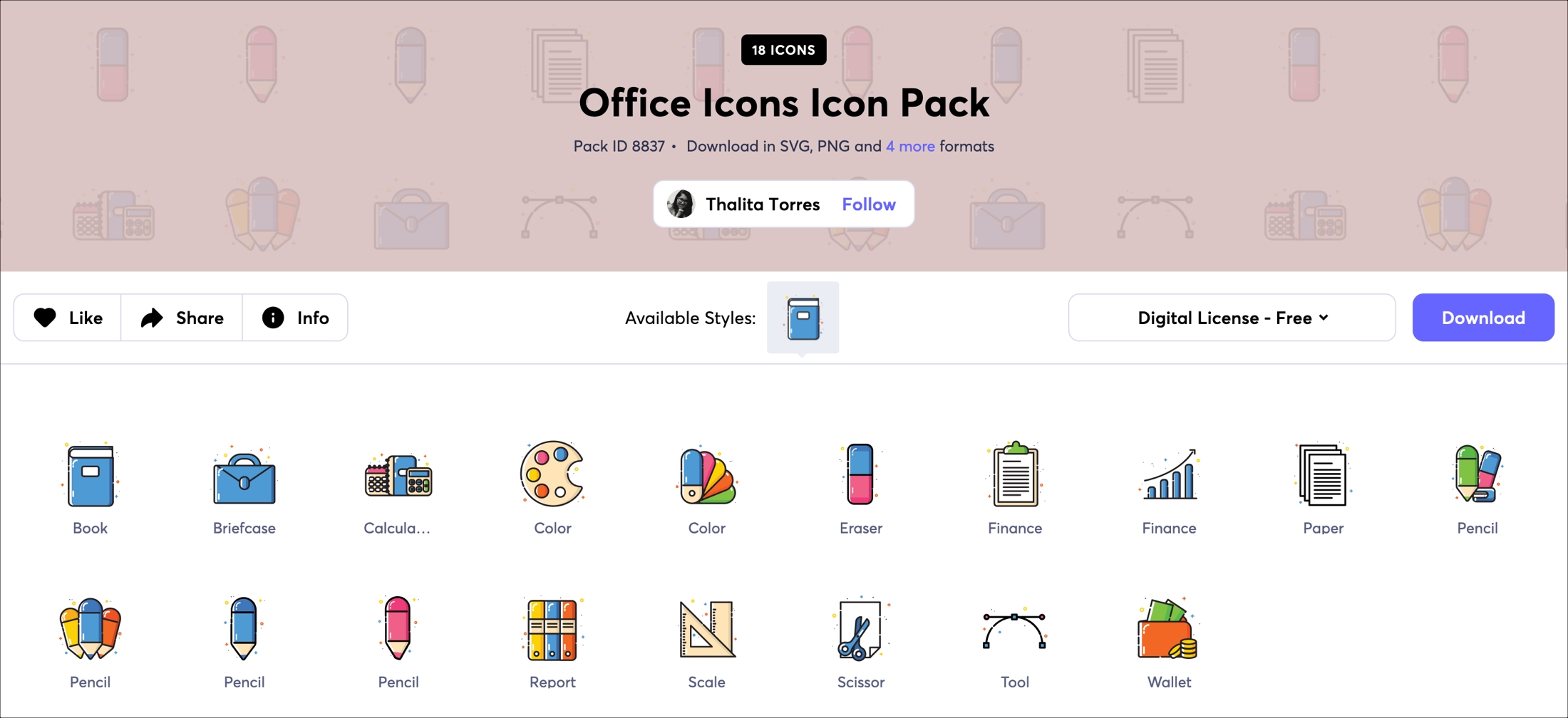 Iconscout Office icon pack