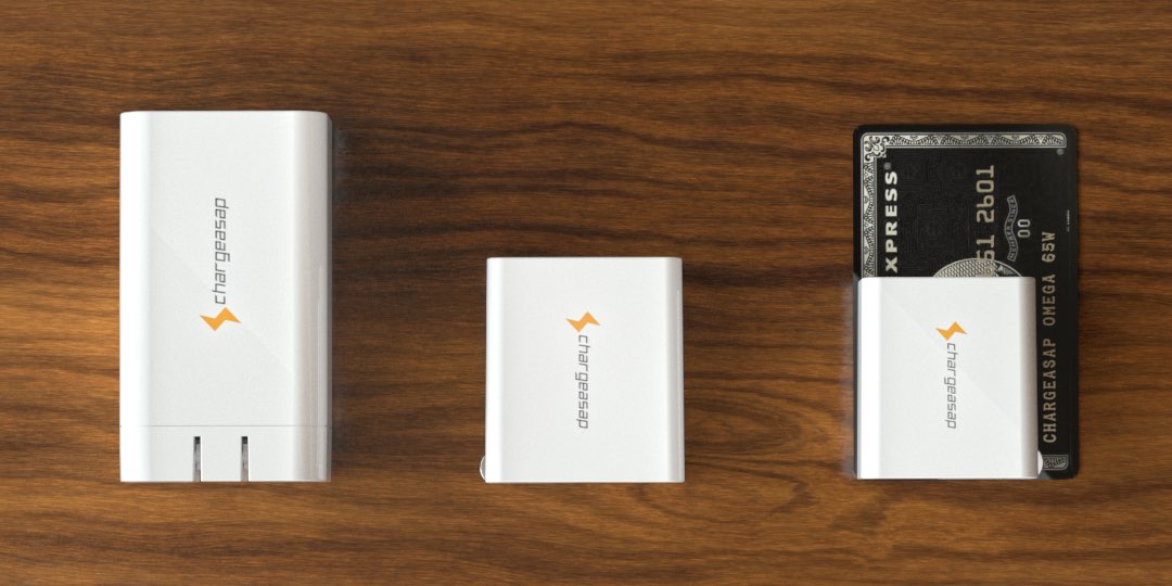 Caricabatterie Chargeasap Omega - adattatori da 65 W, 100 W e 200 W