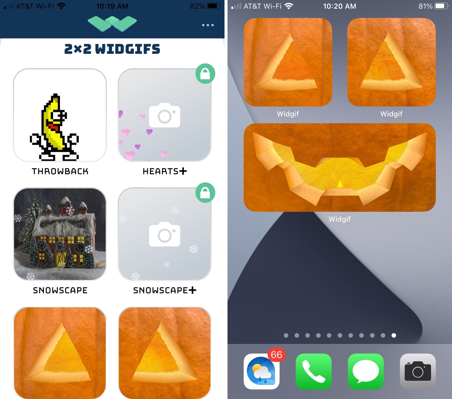 Widgif su iPhone
