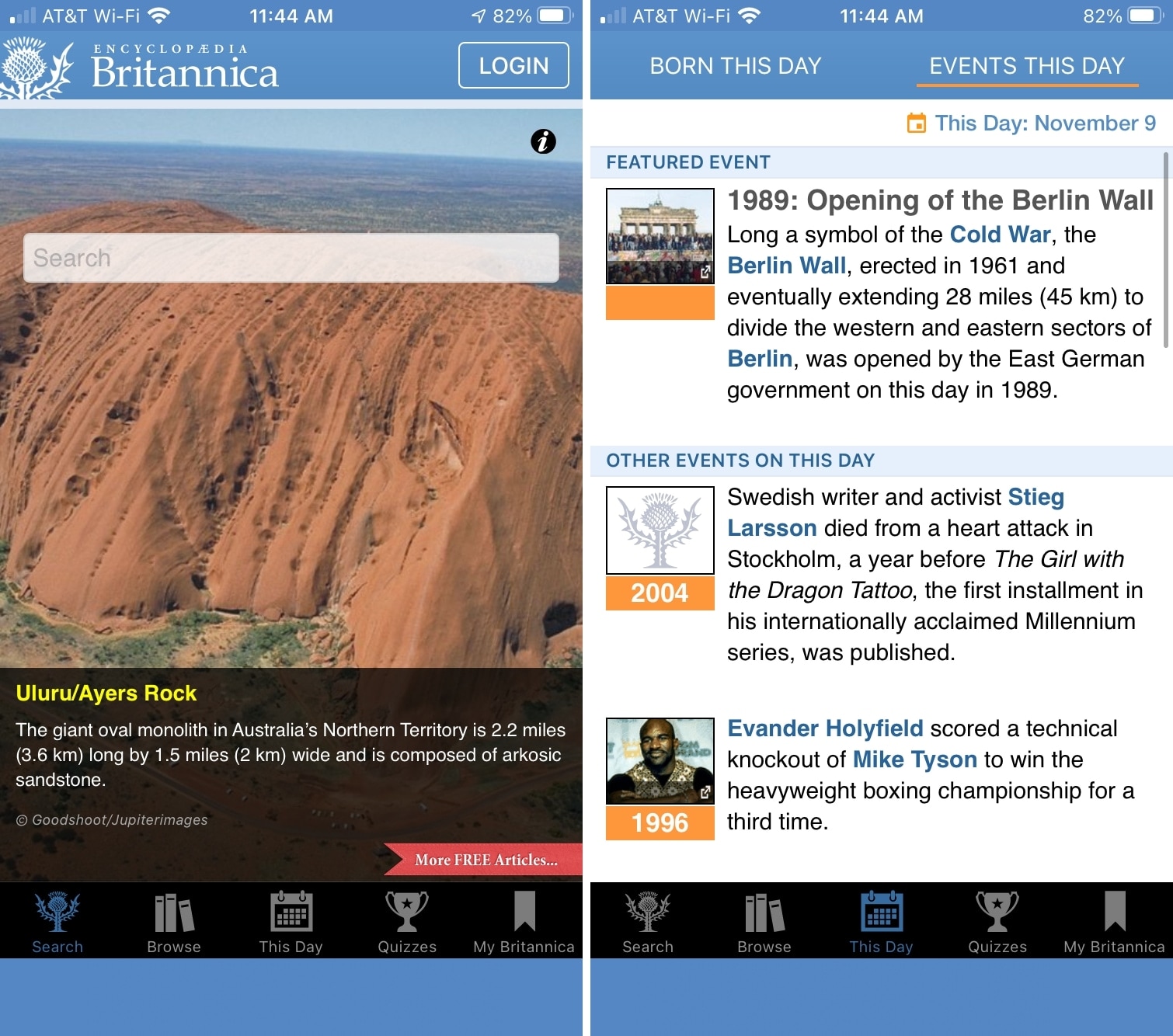 Enciclopedia Britannica In questo giorno su iPhone