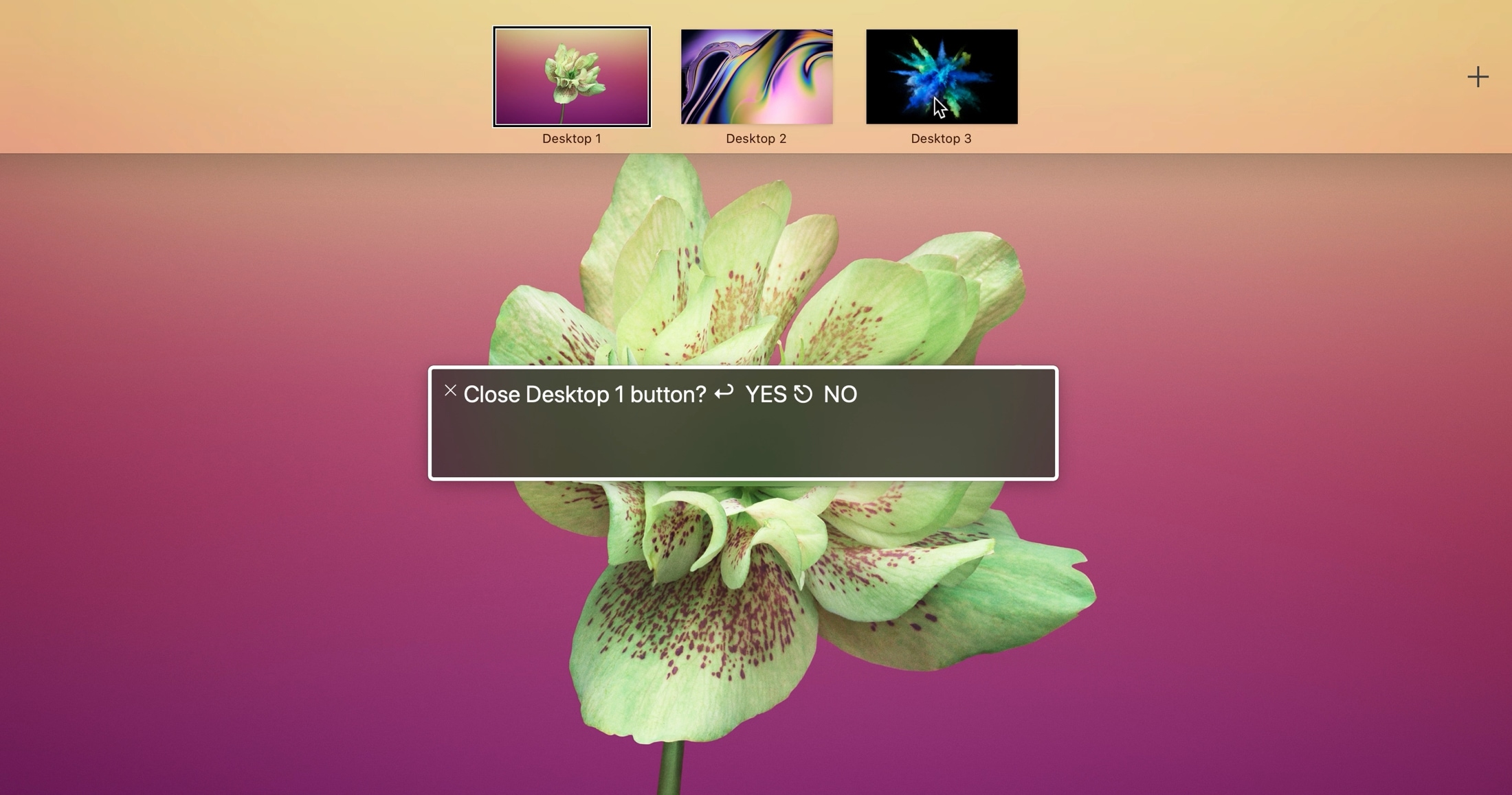 Controllo missione Chiudi desktop utilizzando VoiceOver