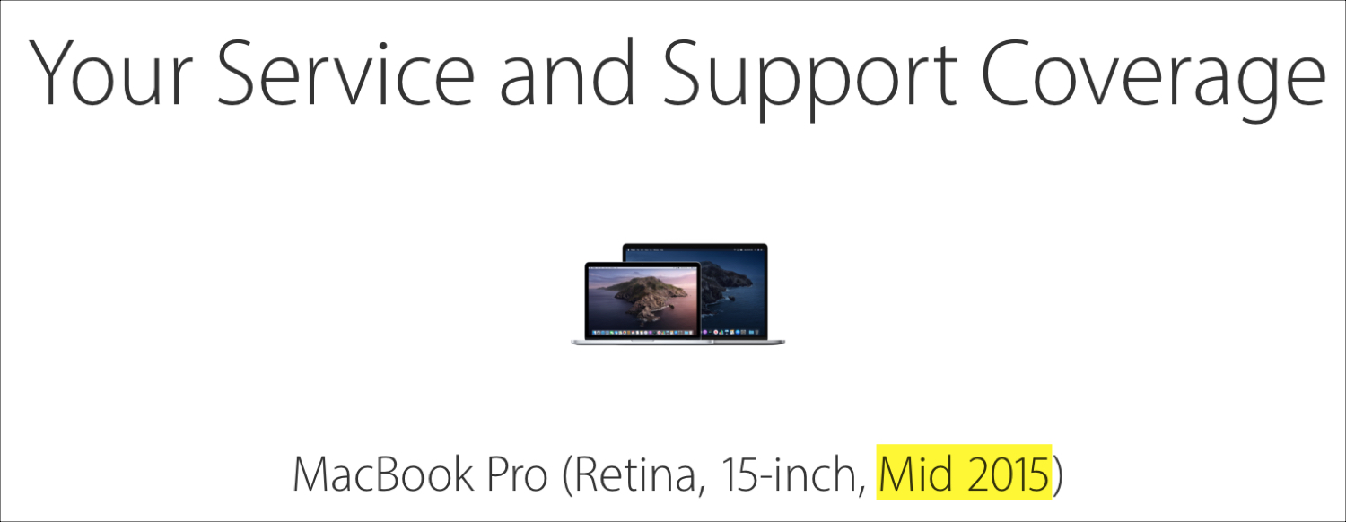 Apple Verifica copertura età MacBook Pro