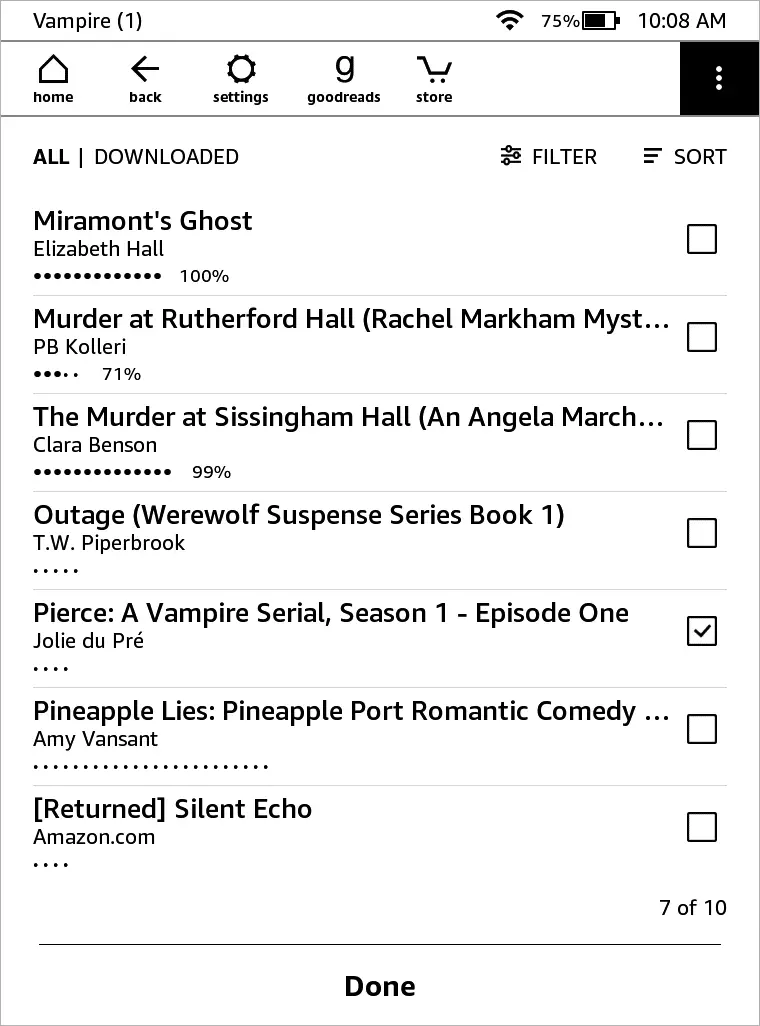 Aggiungi libri a una nuova collezione