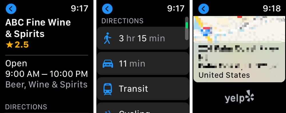 Dettagli dell'attività in Mappe su Apple Watch