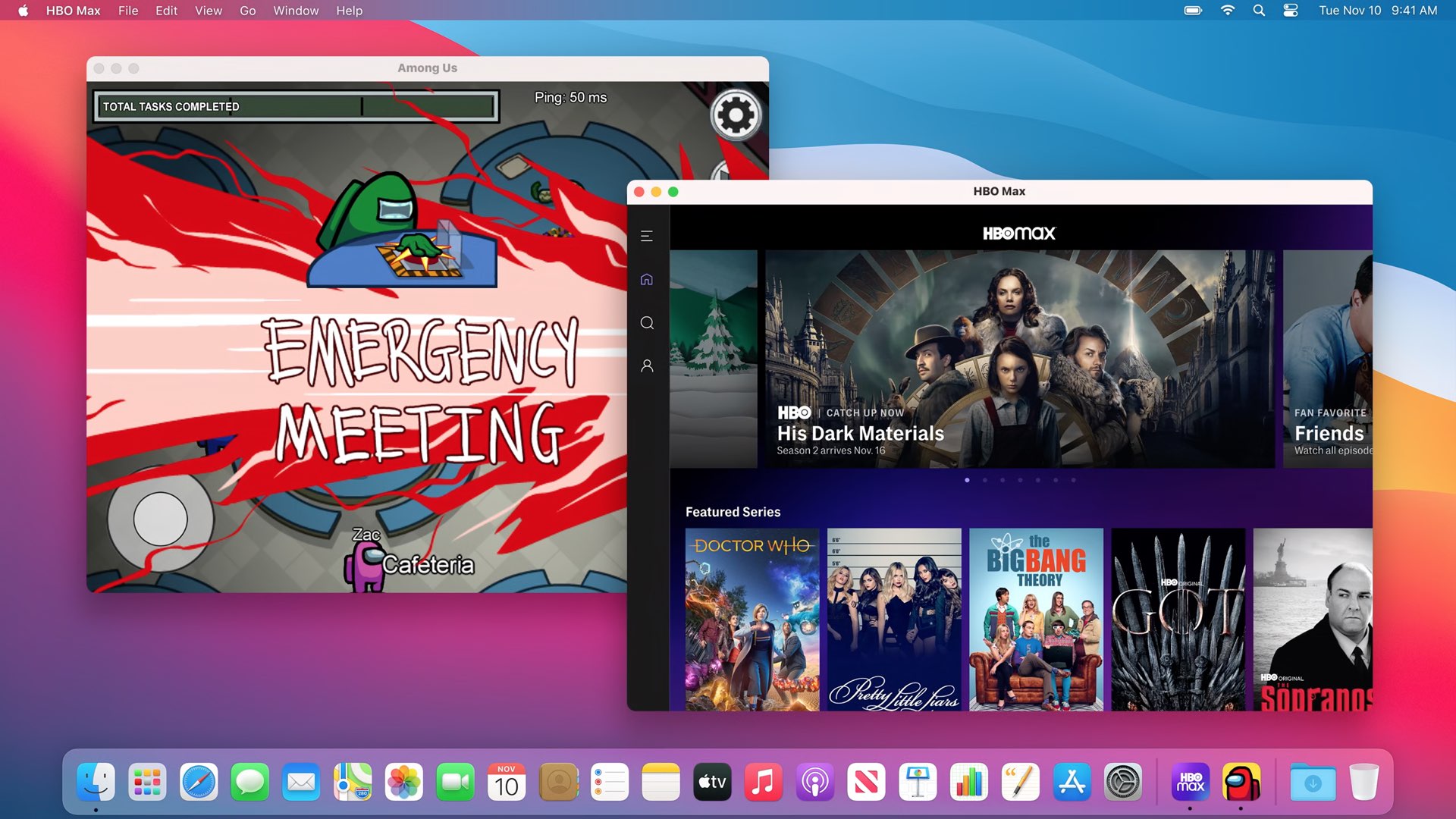 App per iPhone Mac Apple Silicon - Among Us e Netflix in esecuzione su un Mac M1