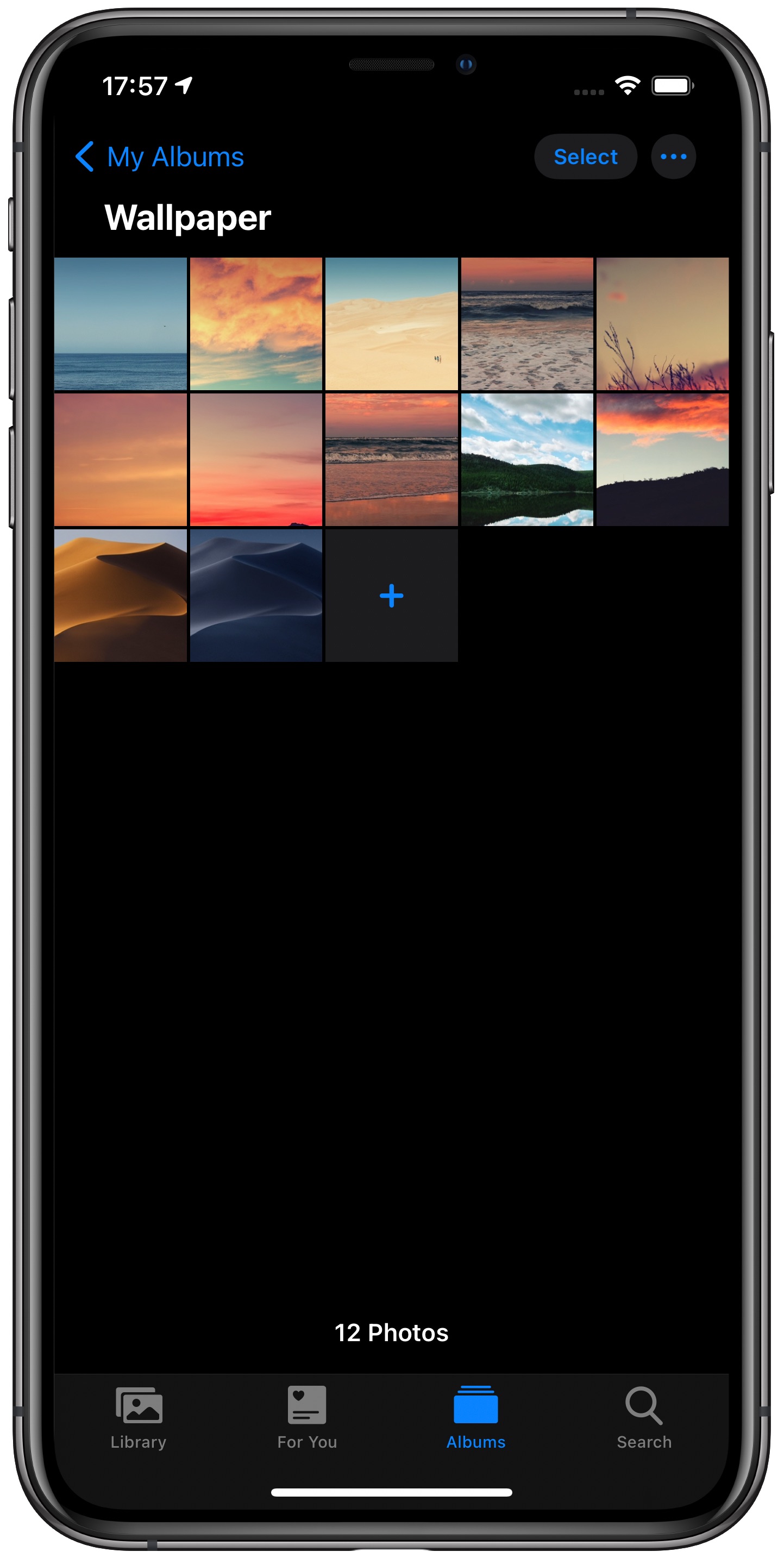 cambia automaticamente lo sfondo dell'iPhone - App Foto con l'album Wallpaper