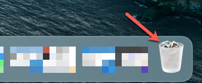 Cestino nel Dock su Mac