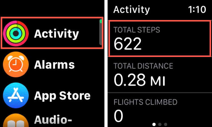Passaggi di Apple Watch