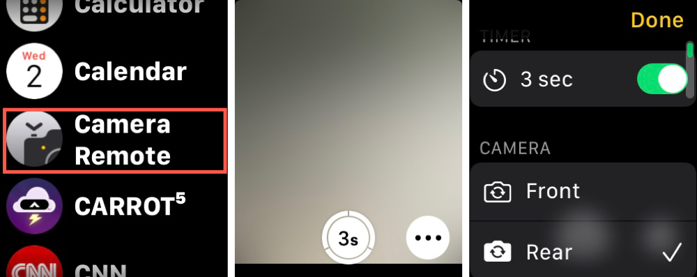 Telecomando per fotocamera Apple Watch