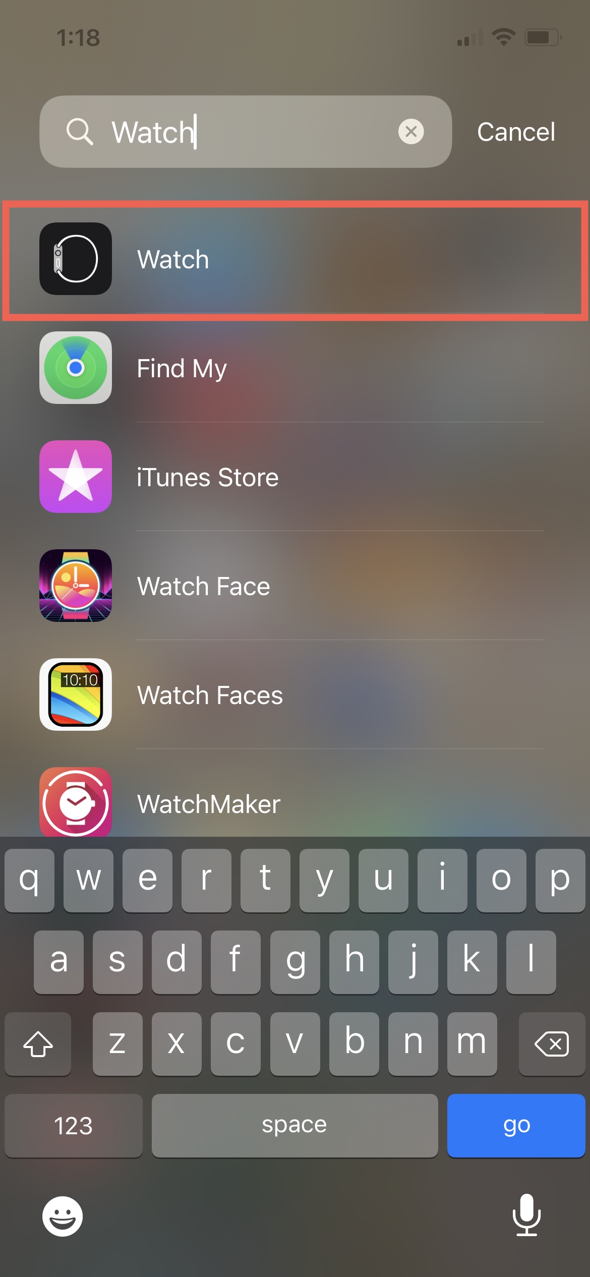 Guarda la libreria delle app Cerca iPhone