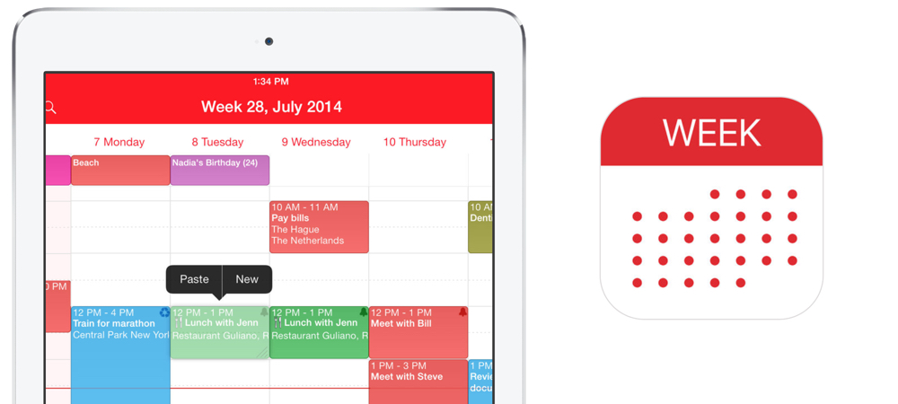 Calendario settimanale per iPad