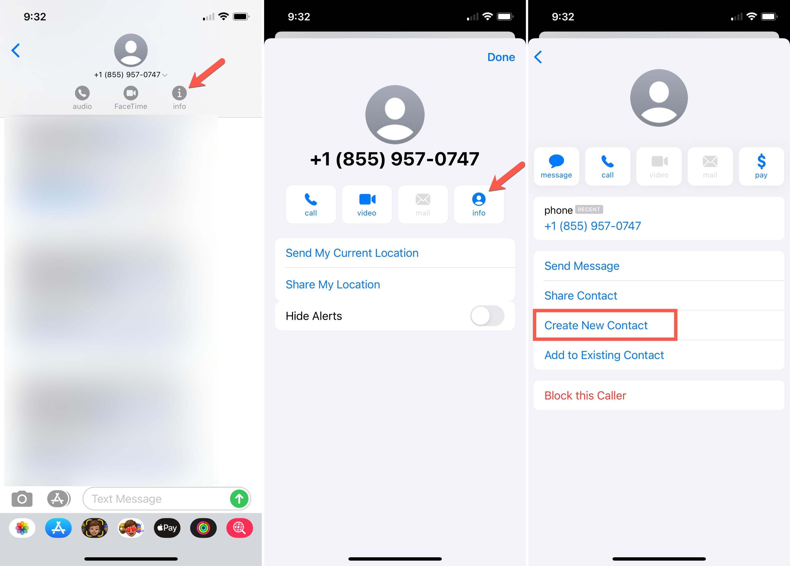 Crea una nuova app per i messaggi di contatto iPhone