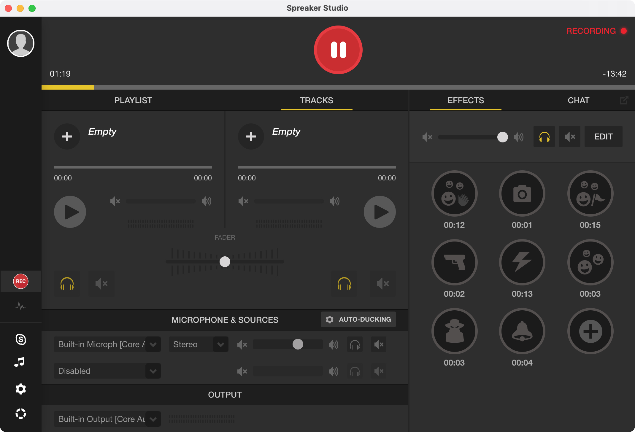 App Spreaker Studio su Mac