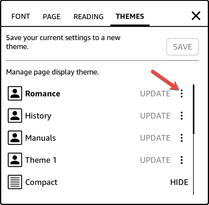 Scheda Temi Kindle Paperwhite
