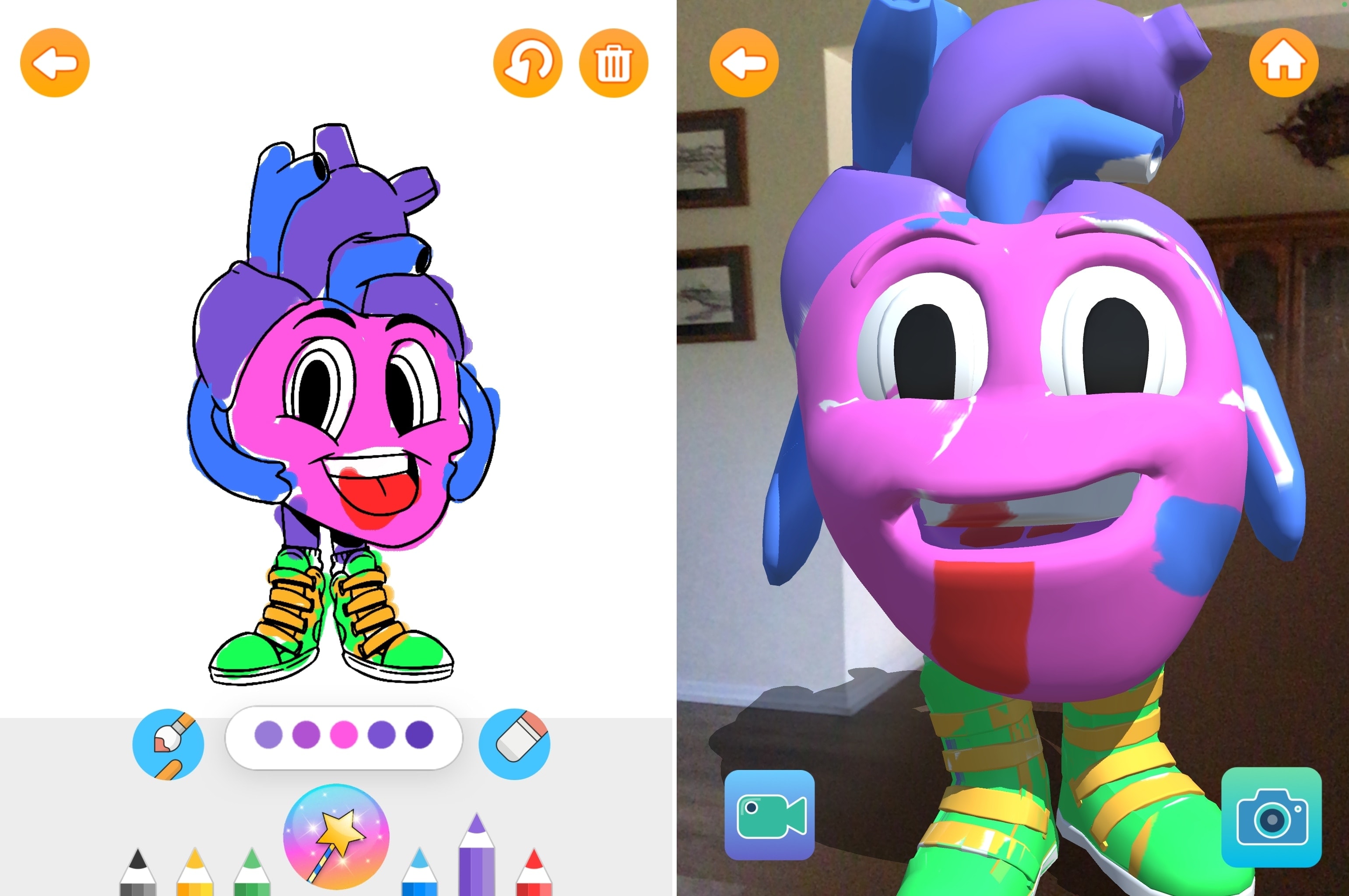 App Color Quest AR per bambini su iPad