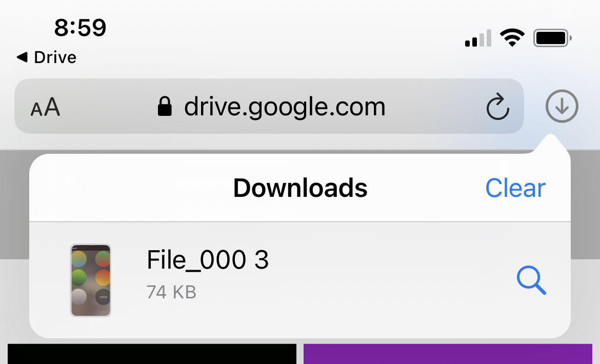 Safari Mostra il pulsante Download su iPhone