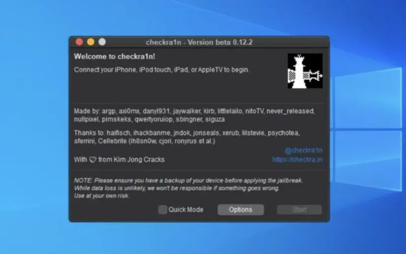Schermate di checkra1n sulla superficie di Windows 10, ma la pianificazione del rilascio non è ancora chiara