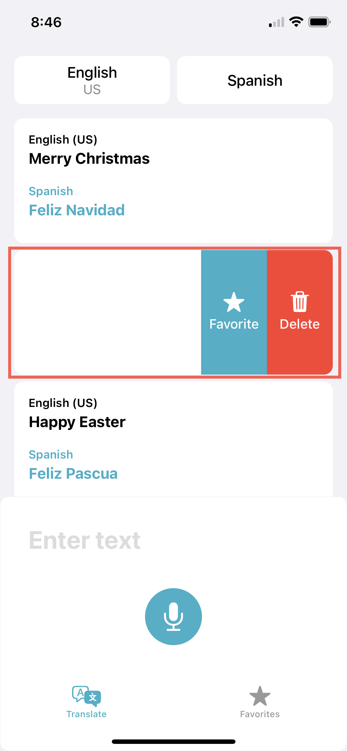 Traduci Scorri per eliminare