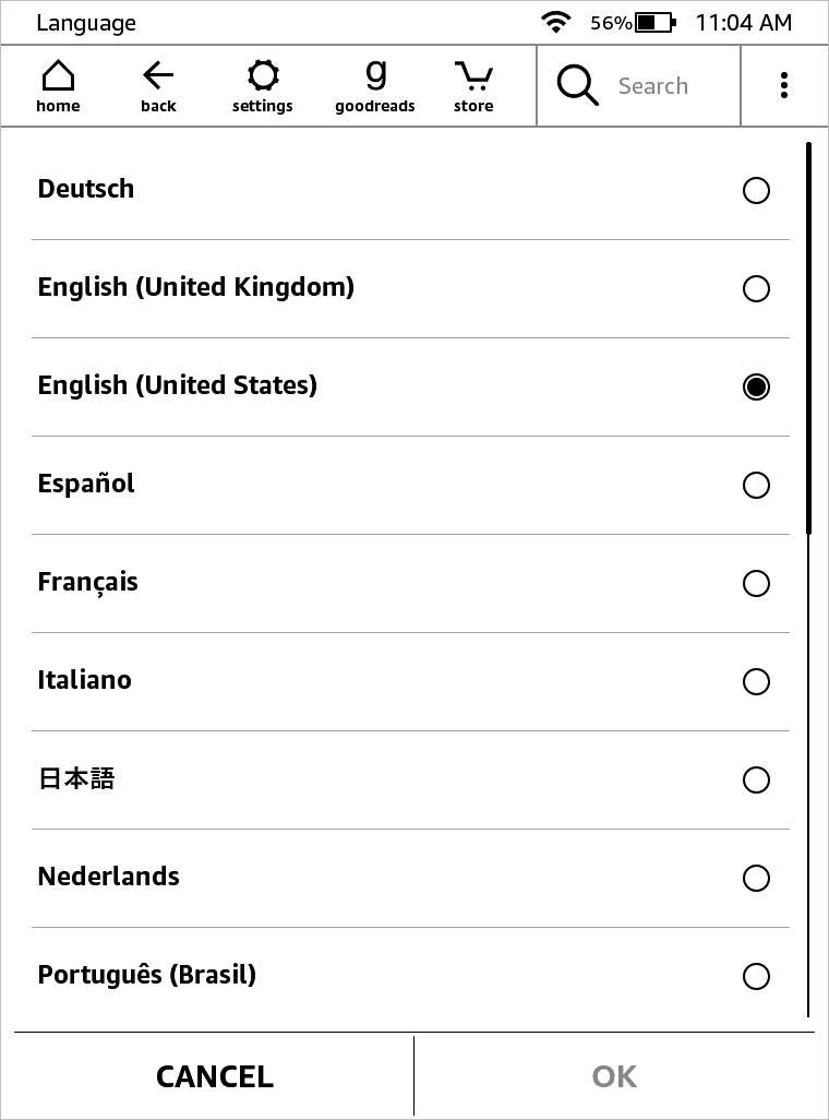Imposta la lingua su Kindle Paperwhite