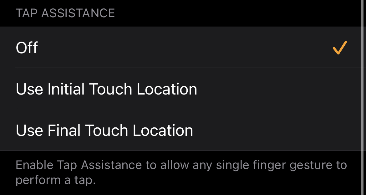 Guarda Assistenza tocco su iPhone