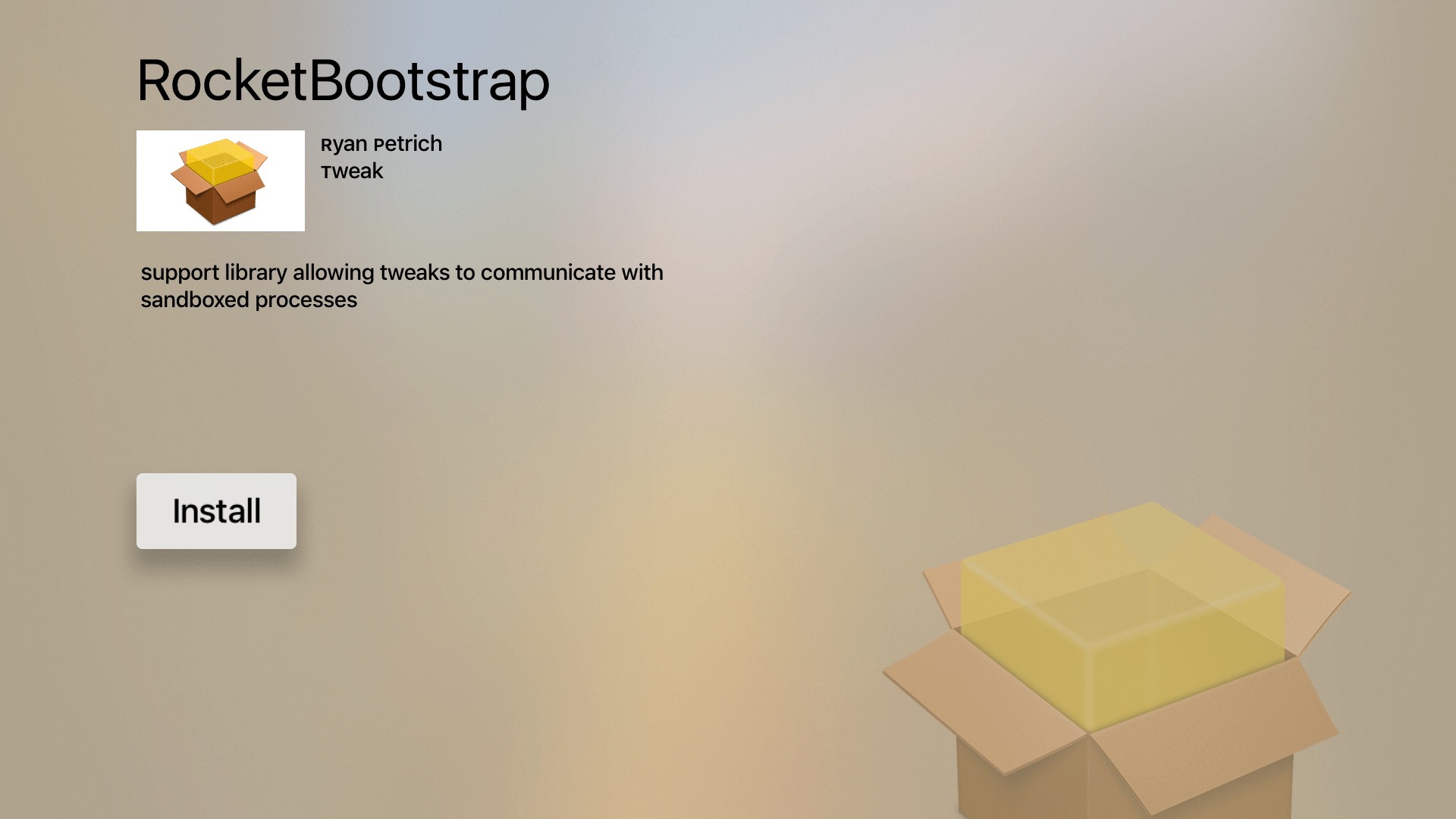 Vista del pacchetto Rocket Bootstrap