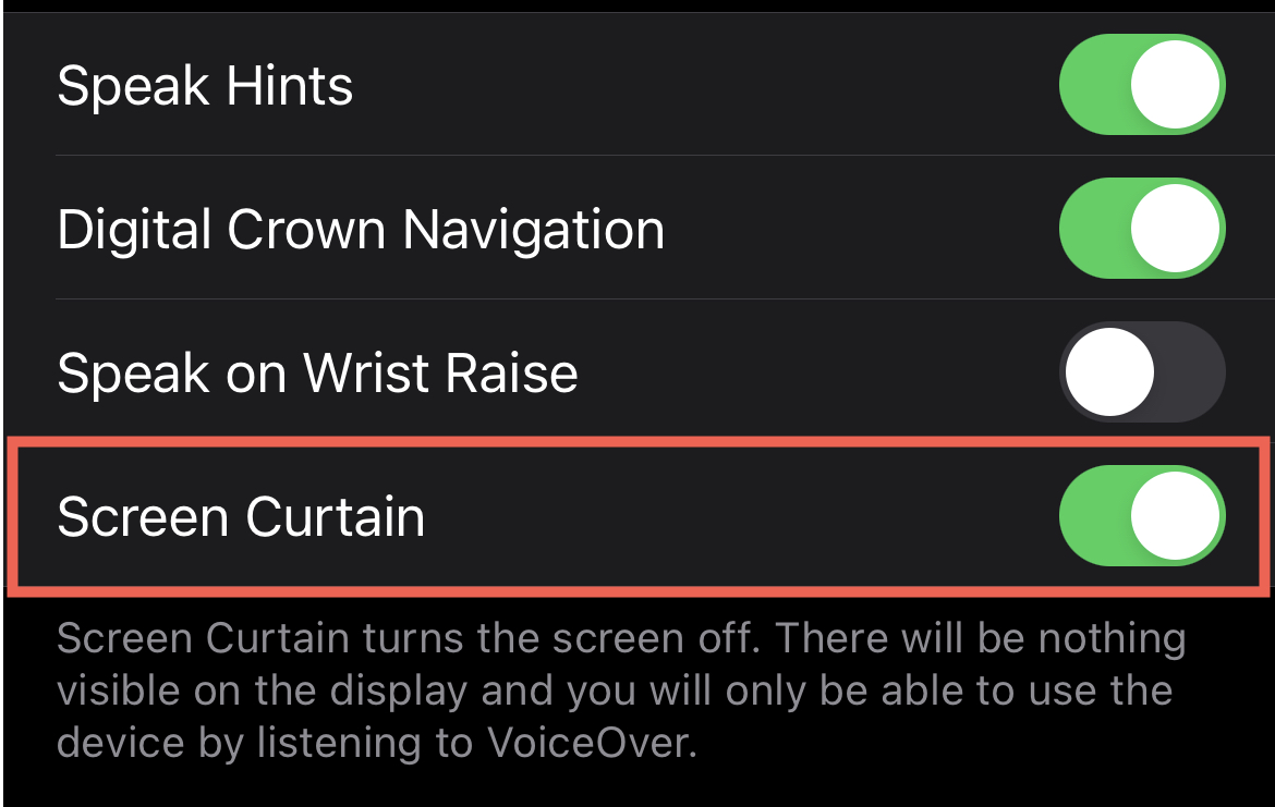 Abilita la tendina dello schermo in Watch su iPhone