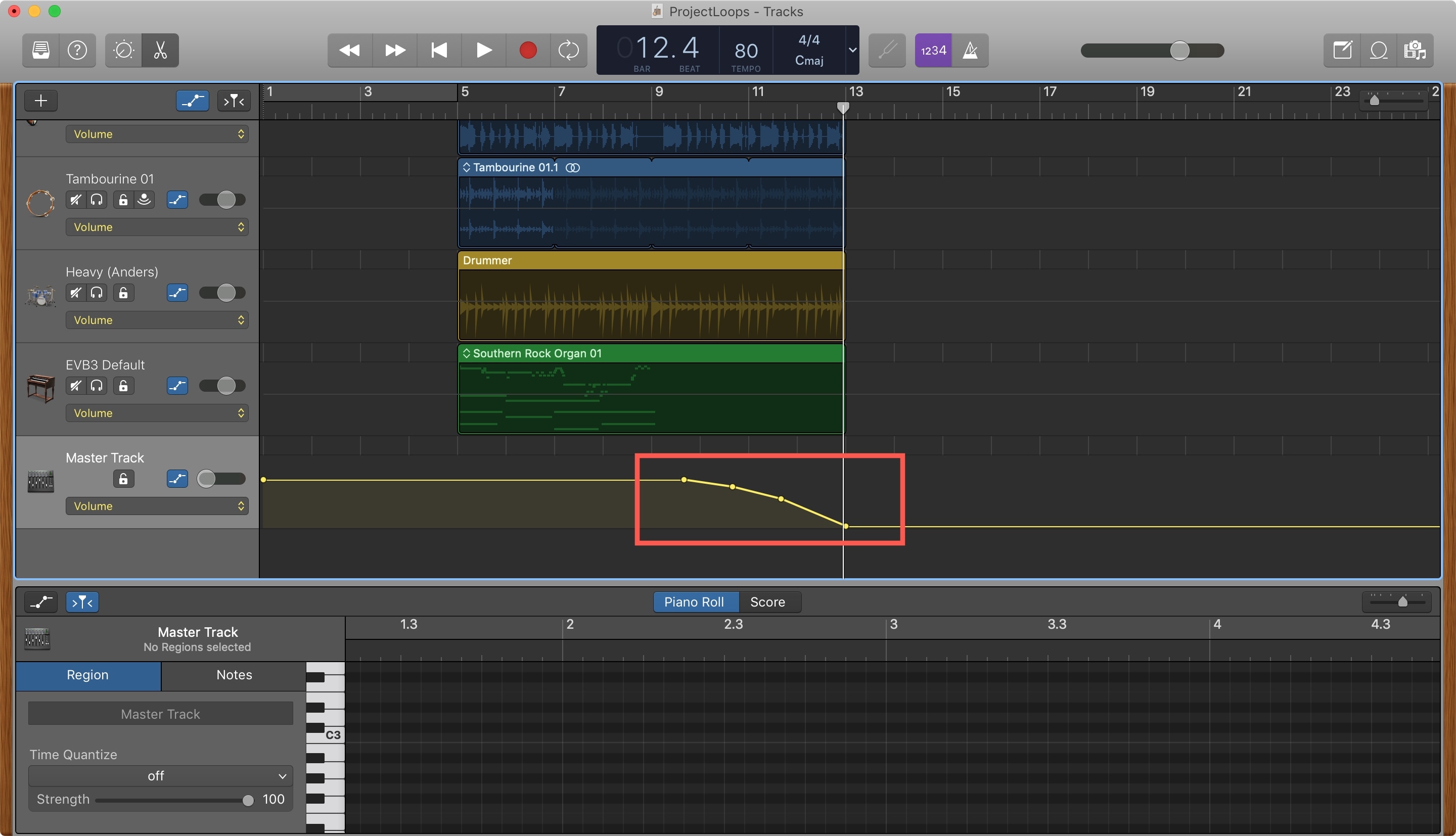 Crea GarageBand in dissolvenza per Mac