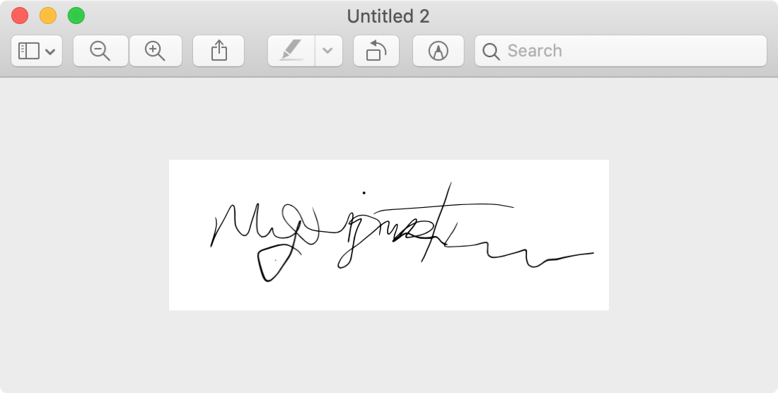 Anteprima dell'immagine della firma Mac