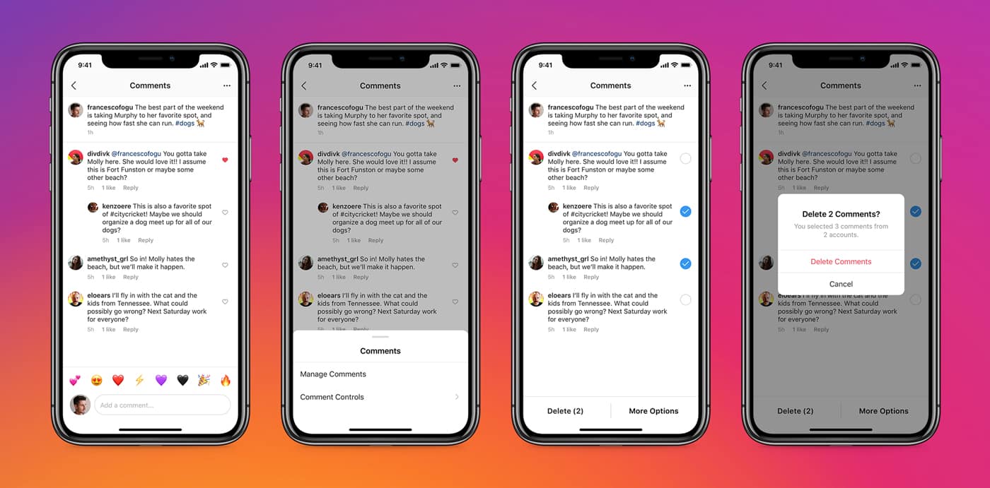 Come eliminare più commenti di Instagram in blocco sull'app per iPhone 