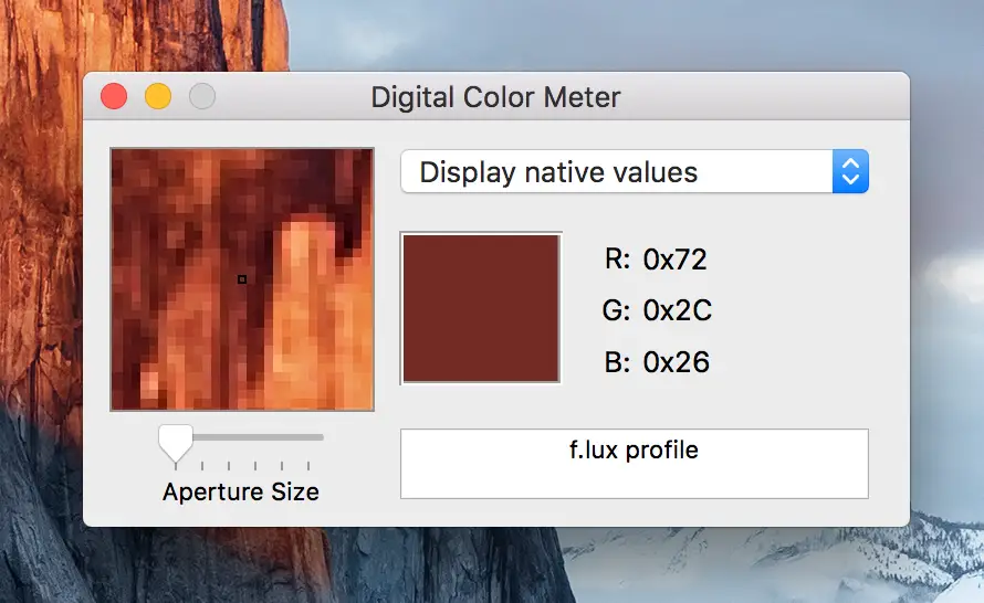 Misuratore di colore digitale Valori esadecimali RGB