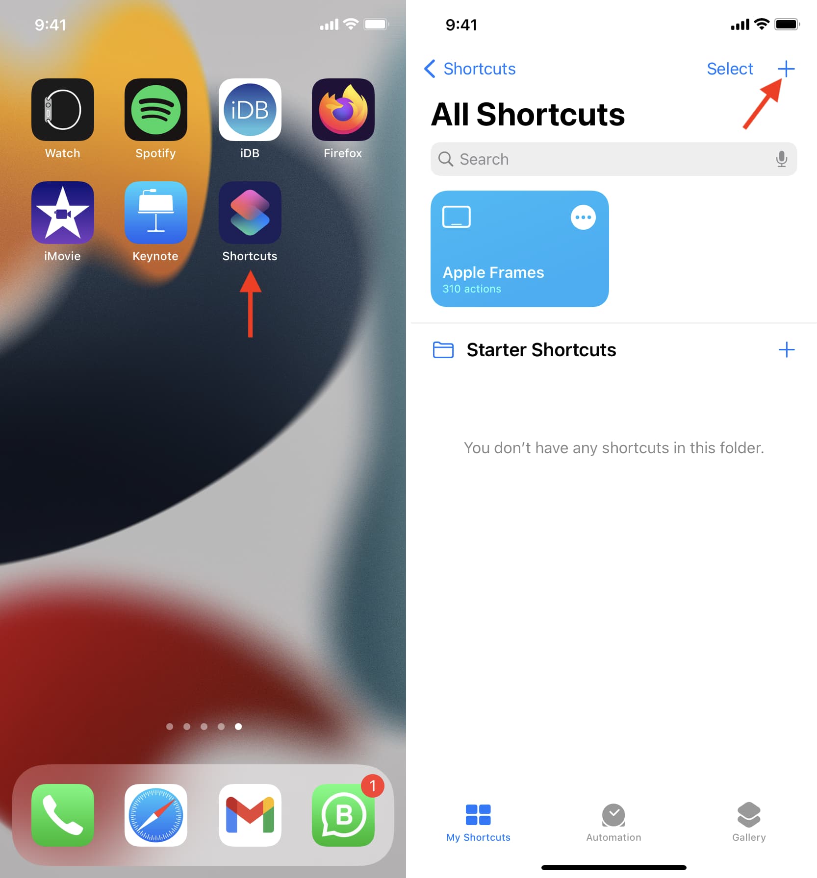 Crea un nuovo collegamento iPhone