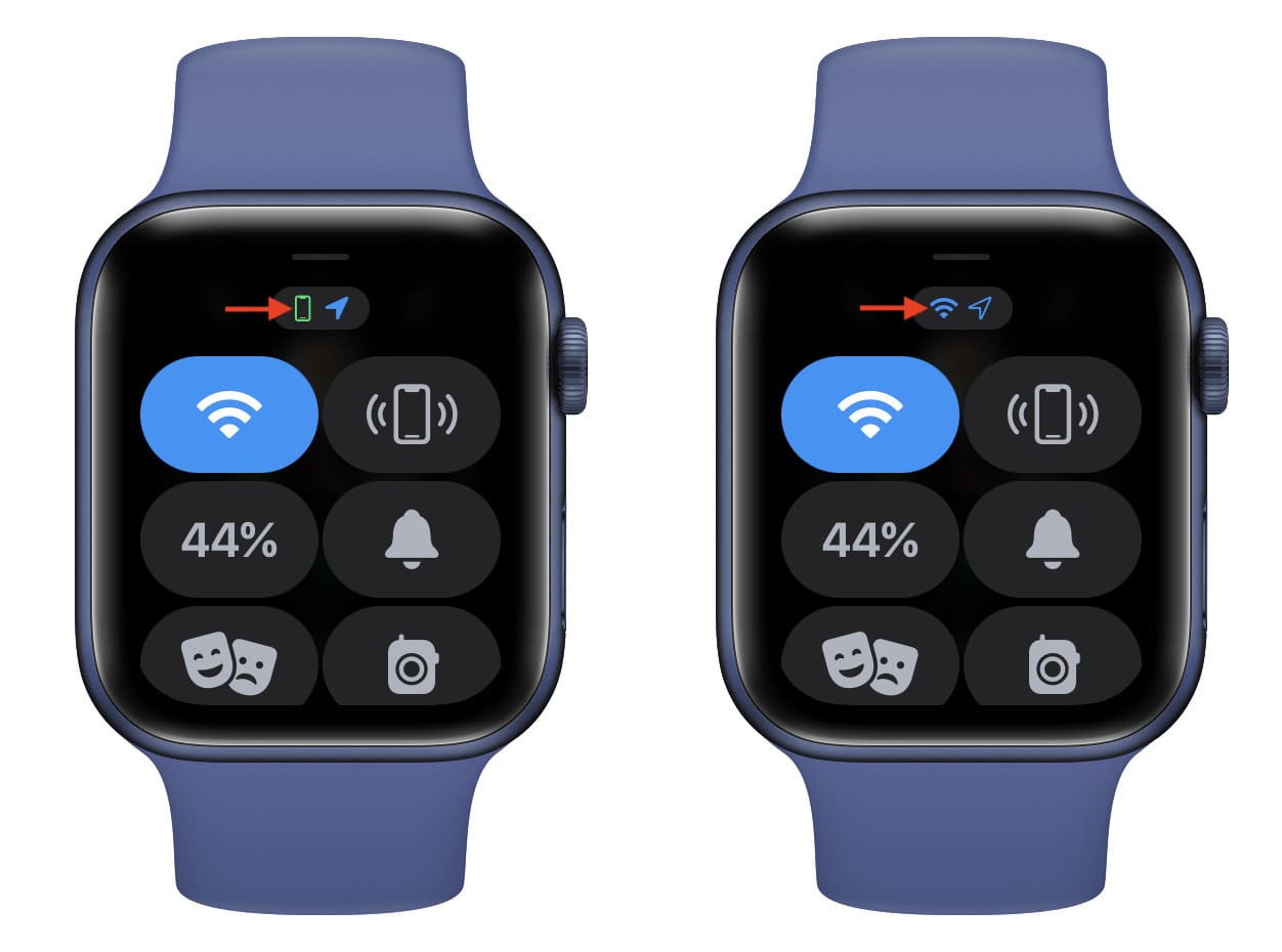 Stato di Apple Watch iPhone e connessione Wi-Fi