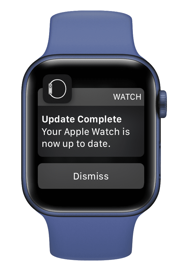 Aggiornamento di Apple Watch completato